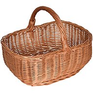 BerryHome Wicker basket rectangular, handwoven from natural wicker, 35 × 25 × 29 cm - Wicker Basket