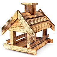 BerryHome medium charred bird feeder with feed chimney 27 × 23 × 29 cm - Bird Feeder