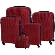 Bertoo Milano Travel case, red 5in1 set - Case Set
