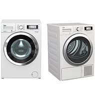 BEKO WMY 91443 LB1 + BEKO DE8635CSDRX0 - Washer Dryer Set