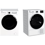 BEKO PWTV8644CSX0 + BEKO DH8644CSDRX - Washer Dryer Set