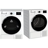BEKO WTV8744CSXWAT + BEKO DH8544CSARX - Washer Dryer Set