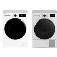 BEKO WTV 8744 CSXW0 + BEKO DH8544CSRXST - Washer Dryer Set