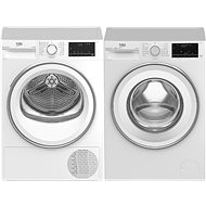 BEKO Beyond B3WFU57413WCSHWG + BEKO Beyond B3T672490WCSHWG - Washer Dryer Set