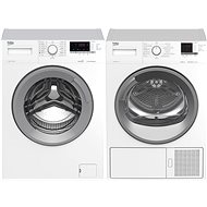 BEKO WTV 9612 XS + BEKO DS8512GX - Washer Dryer Set