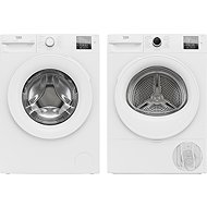 BEKO BM3WFSU37013WW + BEKO BM3T372E0W - Washer Dryer Set
