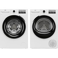 BEKO BM3WFSU48415WB + BEKO BM3T48249W - Washer Dryer Set