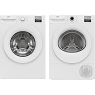 BEKO BM3WFSU38413WW + BEKO BM3T3824WW - Washer Dryer Set