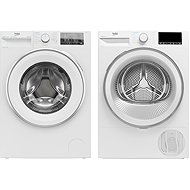 BEKO B3WFU48415WW ES + BEKO B3T42242 - Washer Dryer Set