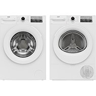 BEKO BM3WFU4941WW + BEKO BM3T4924WW - Washer Dryer Set