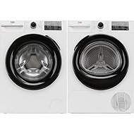 BEKO BM3WFSU49415WB + BEKO BM3T48249W - Washer Dryer Set