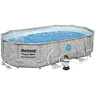 BESTWAY Power Steel Stacked Stone Swim Pool Vista 4,88 × 3,05 × 1,07m - Pool