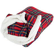 B. E. S. - Petrovice Buffalo blanket with lamb 150 × 200 - Káro red-green - Blanket