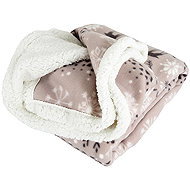 B. E. S. - Petrovice Buffalo blanket with lamb 150 × 200 - Flakes grey and white - Blanket