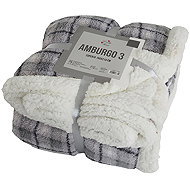 B. E. S. - Petrovice Blanket with lamb microflannel Amburgo, gift pack - grey - Blanket