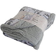 B. E. S. - Petrovice Blanket with lamb Winter Houses, gift pack - Blanket