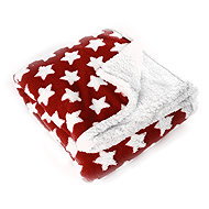 B. E. S. - Petrovice Wish microflannel blanket with lamb gift pack - red - Blanket