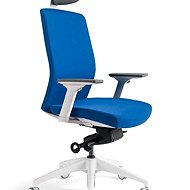 BESTUHL
J2 White dark blue with headrest - Office Chair