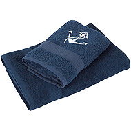 B. E. S. PETROVICE Towel with embroidery Adria Anchor 50 × 90 cm, navy - Towel