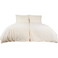 B. E. S. - Petrovice Linen cotton solid colour zip closure - ash 140 × 200 cm - Bed Linen
