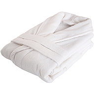 B. E. S. - Petrovice Cotton terry bathrobe S, white - Bathrobe
