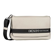 Tom Tailor Denim Marlow flap bag M no zip, light grey - Handbag