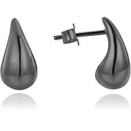 MINET Modern Black Silver Teardrop Earrings (Ag 925/1000, 2.95g) - Earrings