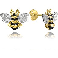 MINET Gold-Plated Silver Bee Earrings (Ag 925/1000, 2.2g) - Earrings