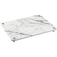 Touchless Kitchen mat for serving or drying, white marble, 40 × 30 cm - Tray