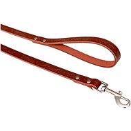 Bafpet Leather leash GRAZL, decorated - Brown - Leash