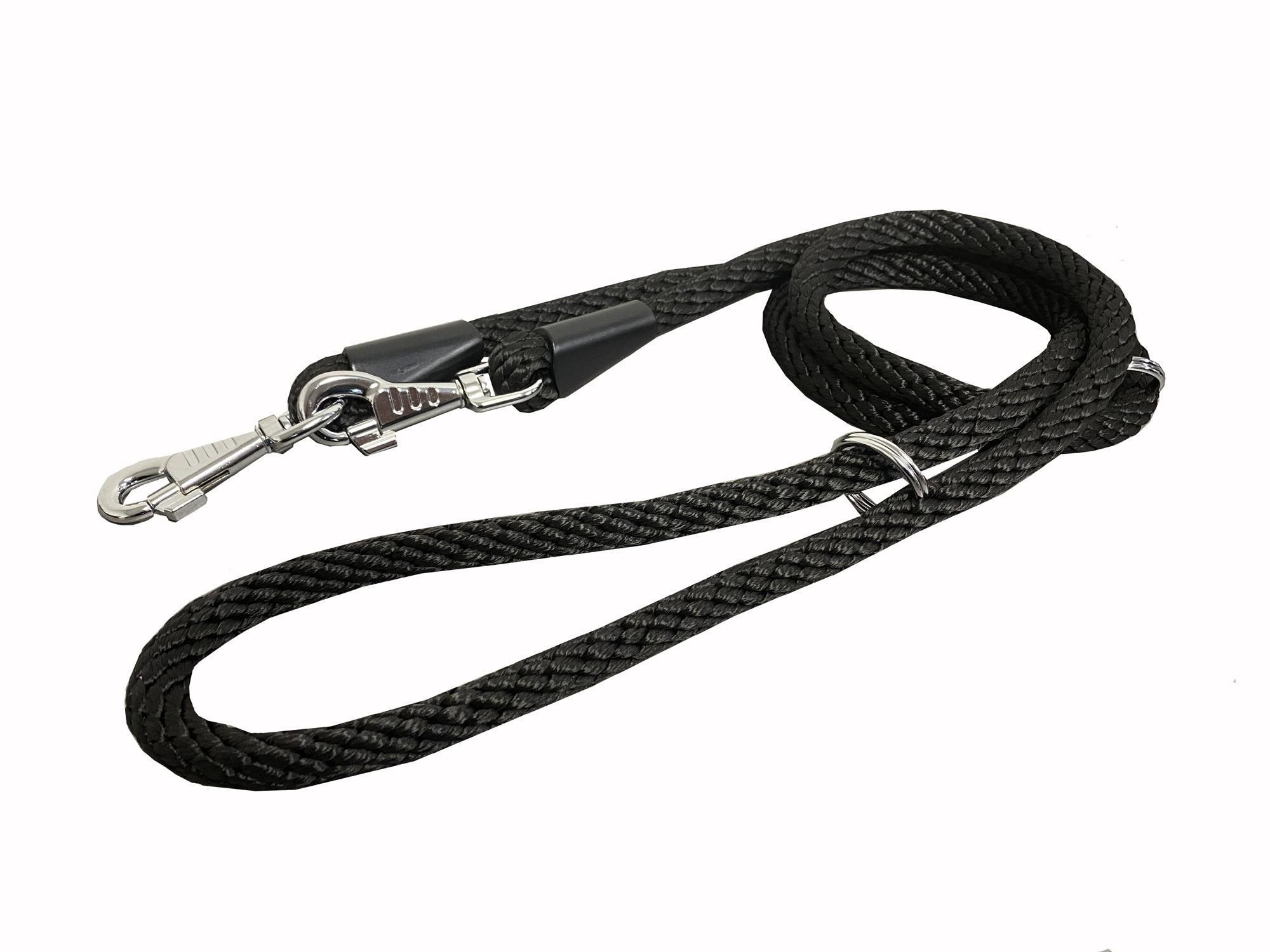 Bafpet Rope switch leash "Spiral" - Black, 14mm × 300cm, 15309 - Leash