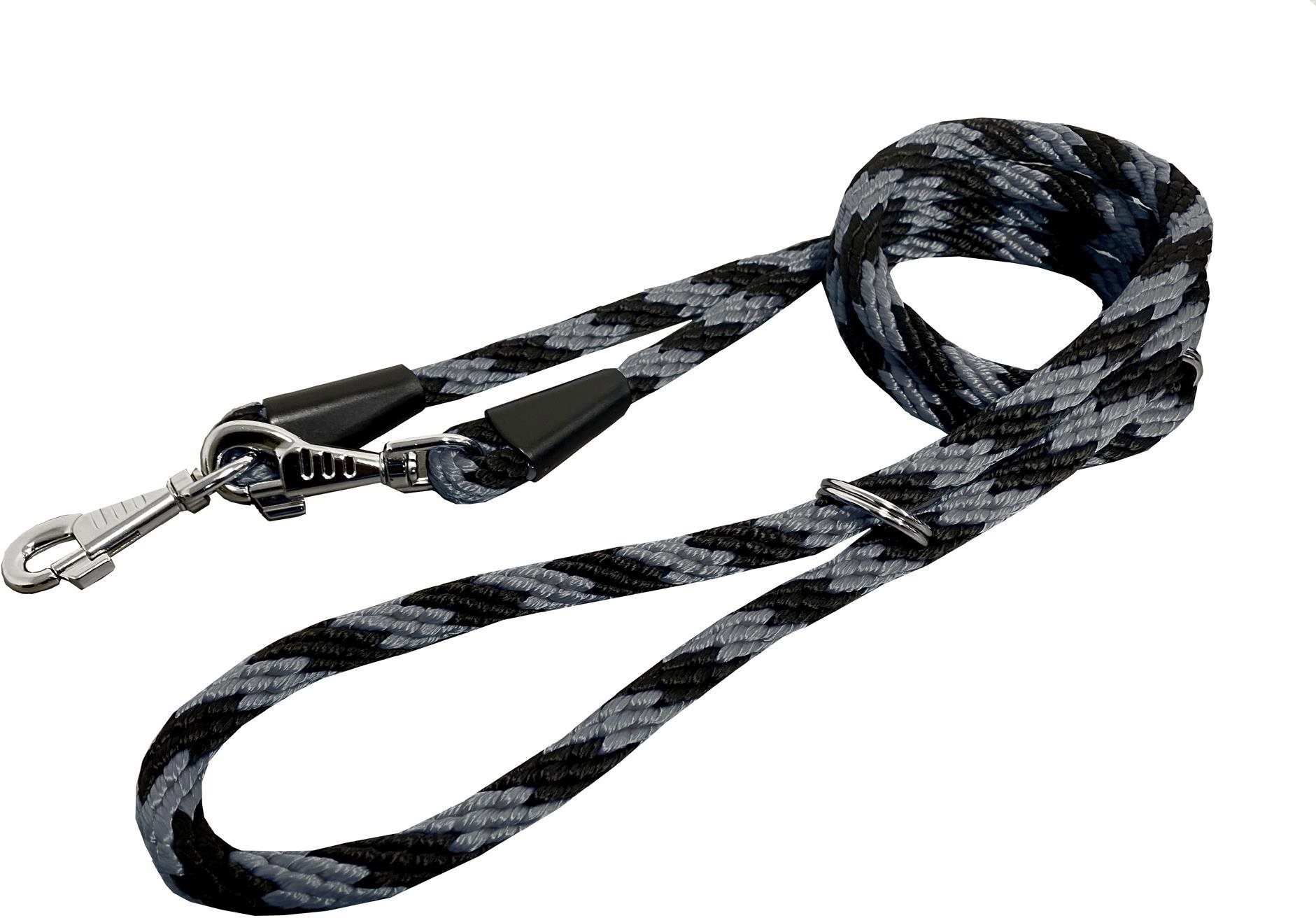 Bafpet Rope switch leash "Spiral" - Grey, 14mm × 300cm, 15309 - Leash