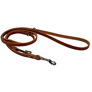 Bafpet Stretchable leather leash "Bison" - Natural, 14mm × 240cm, 14300Z - Leash