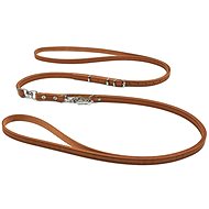 Bafpet Quick release leash, smooth, retractable - Cognac, Length: 12mm × 185cm, 50005 - Leash