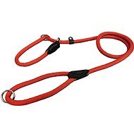 Bafpet Predvádzacie vodidlo, jednofarebné lano, šité kožou – Červené, 12 mm × 130 cm, 15223J - Vodítko