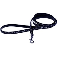 Bafpet Leash decorated with silver wool - Black, 12mm × 120cm, 03220V - Leash