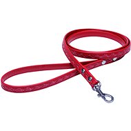 Bafpet Leash decorated with silver wool - Red, 12mm × 120cm, 03220V - Leash