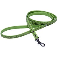 Bafpet Leash decorated with silver wool - Green, 12mm × 120cm, 03220V - Leash