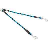 Bafpet Lanová rozdvojka "Spirála" - Modrá, 6mm × 30cm 15281 - Double Dog Leash