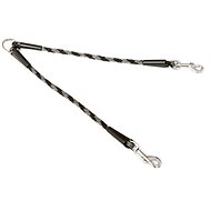 Bafpet Lanová rozdvojka "Spirála" - Šedá, 6mm × 30cm 15281 - Double Dog Leash