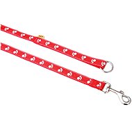 Bafpet Strap Leash "Paws" - Red, 15mm × 150cm 18208T - Leash