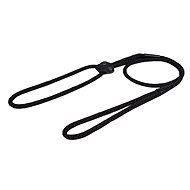 Bafpet Demonstration leash "Spiral", solid colour - Black, 6mm × 100cm 15219 - Leash