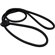 Bafpet Demonstration leash made of stitched round leather - Black, 9mm × 100cm 04224 - Leash