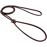 Bafpet Demonstration leash made of stitched round leather - Brown, 5mm × 140cm 04222 - Leash