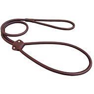Bafpet Demonstration leash made of stitched round leather - Brown, 7mm × 120cm 04223 - Leash