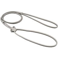 Bafpet Demonstration leash made of stitched round leather - Grey, 7mm × 120cm 04223 - Leash