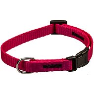 Bafpet Strap collar, solid colour - Fuchsia, 10mm × 20-35cm, 18105J - Dog Collar