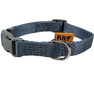 Bafpet Strap collar, solid colour - Grey, 15mm × 25-35cm, 18100JA - Dog Collar