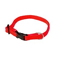 Bafpet Strap collar NYLON, solid colour - Red, 10mm x 18-26 cm, 18105 - Dog Collar