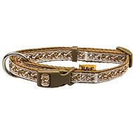 Bafpet Strap Collar "Triangles" - Brown, 15mm × 30-50cm, 18100TR - Dog Collar